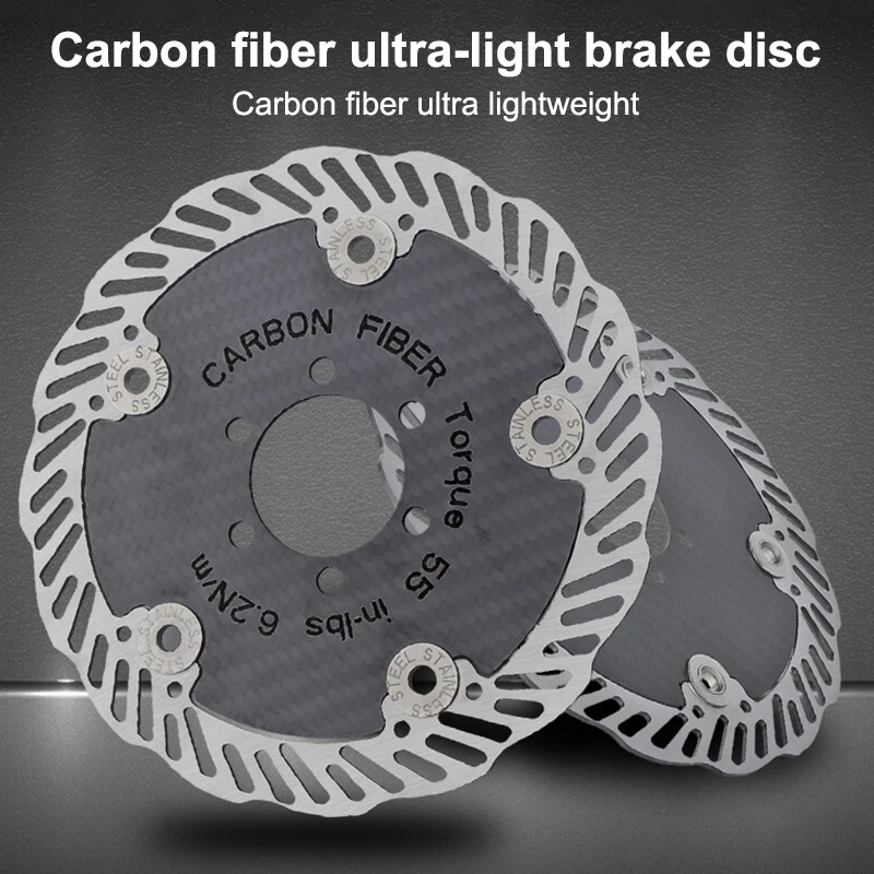 

140/160mm Carbon Fiber Brake Disc - Ultra Lightweight & High Strength, Road Bike Performance Upgrade Part