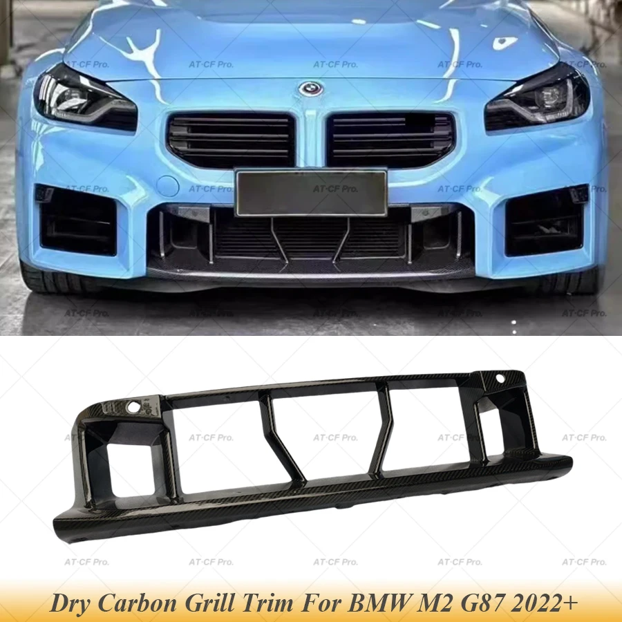 G87 Dry Carbon Fiber Front Center Bumper Grill Trim OEM Stil für BMW 2er G87 M2 2023-IN Niedriger
