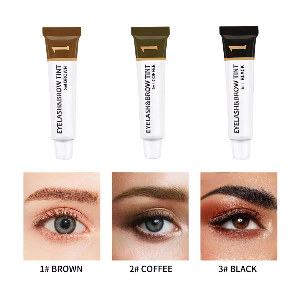 5 Sets/Lot Eyelash Eyebrow Dye Tint 15 mins Fast Perm Waterproof Enhancers Dyeing Lash Lifting 2 to 3 Months Makeup