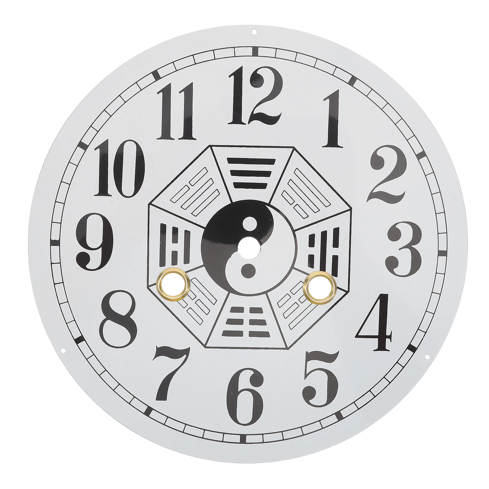 

21Cm Round Clock Face Replacement Plastic Wall Clock Dial Plate with Large Arabic Numerals for DIY Quartz Movement Repair Home