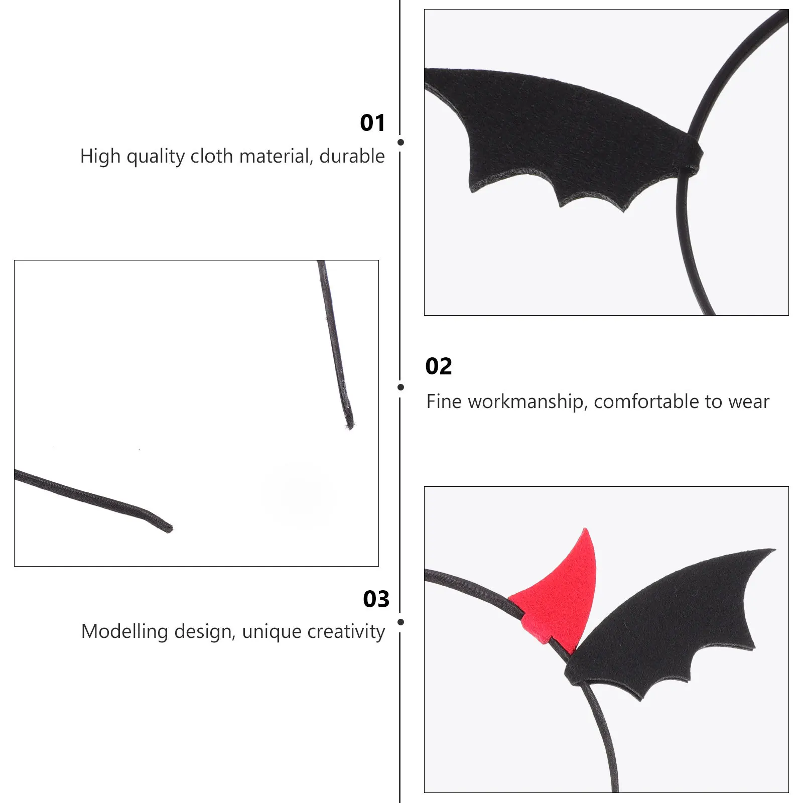 

6 Pcs Little 's Wings Hairband for Party Creative Halloween Headbands Costume Headdress Prop Cute Hairpin Funny