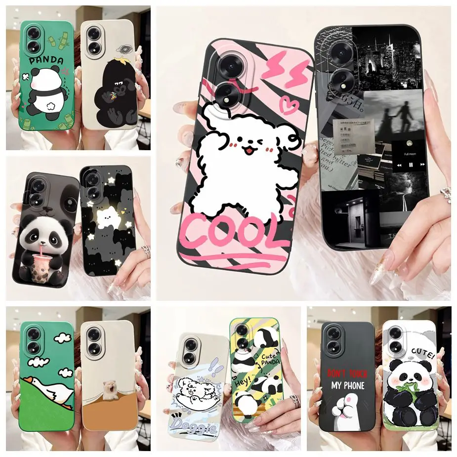 For Oppo A18 Case Oppo A38 CPH2579 Fashion Cartoon Cover 6.56\'\' Soft Silicone Phone Case For Oppo A18 A 38 OppoA18 OppoA38 Shell