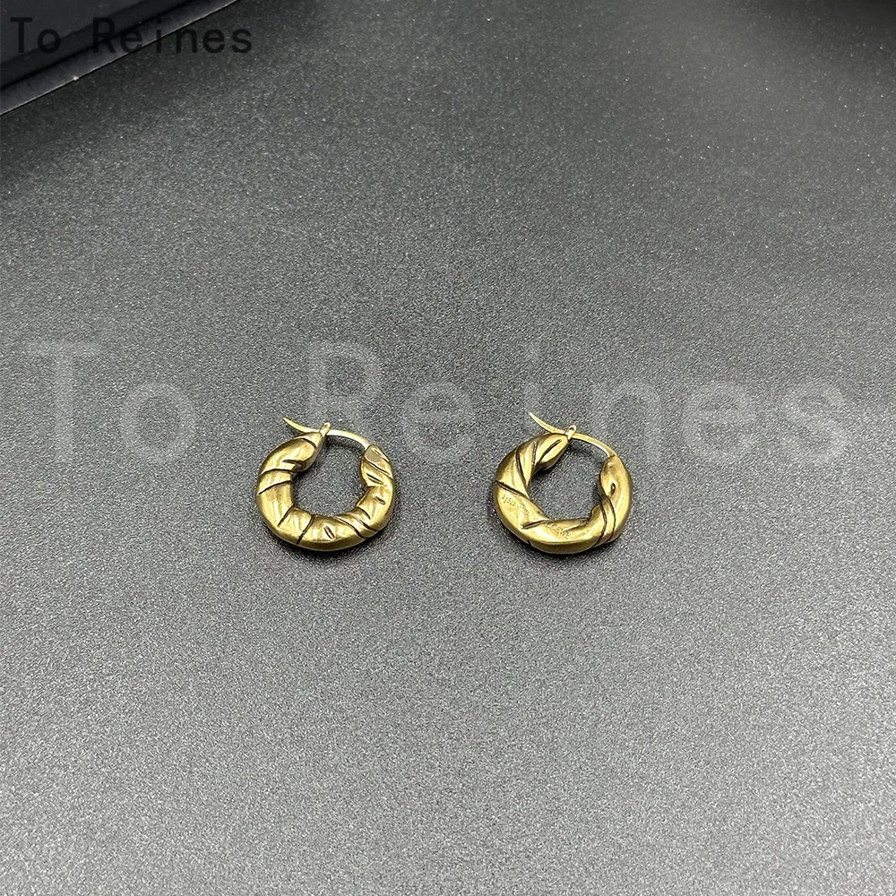 To Reines Fashion Korean Style Metal Elegant Round Earring Woman 2023 New Vintage Geometric Individuality Earrings Jewelry Gift