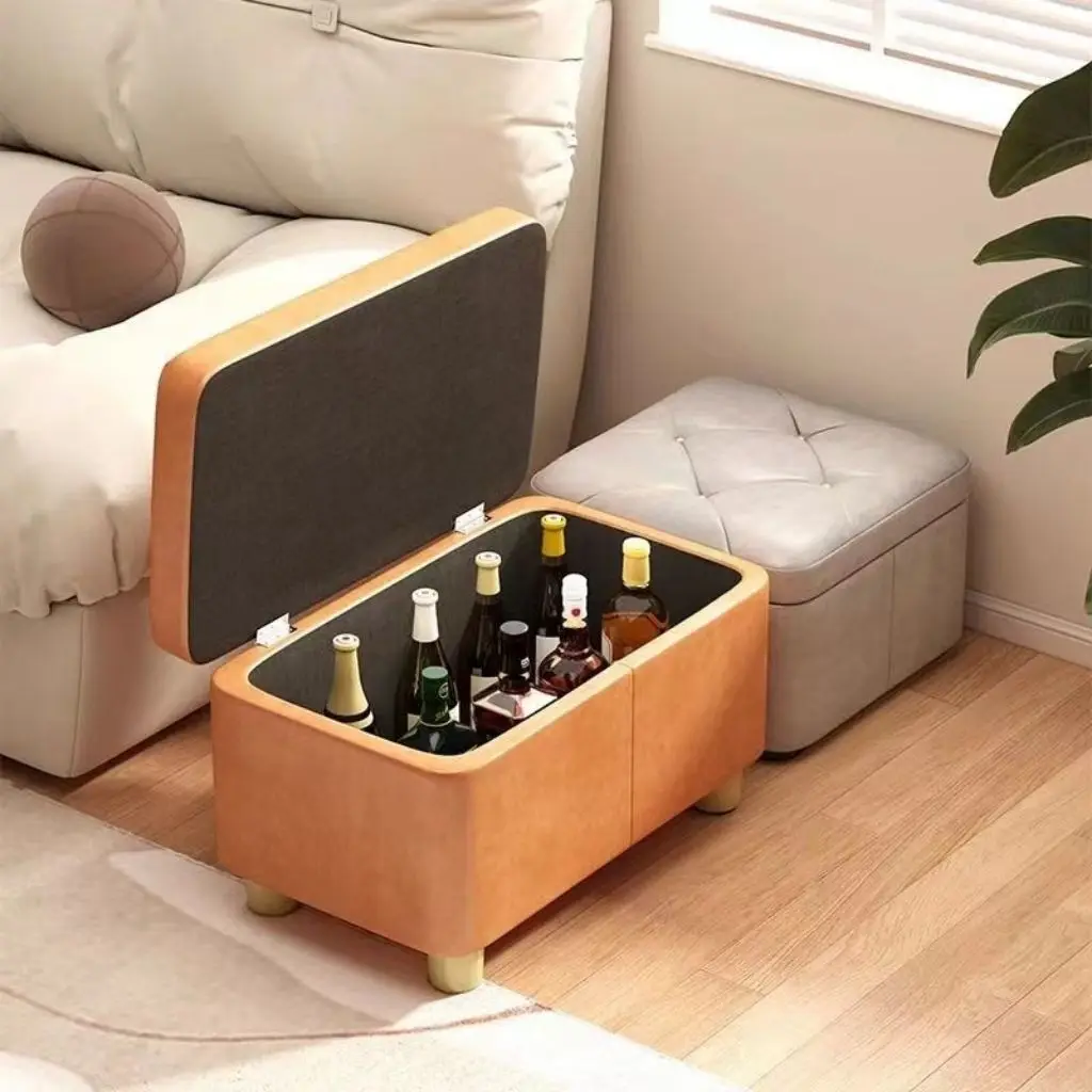 For Living Room Sofa Stool Small Space Saving Stool Multifunctional Shoe Change Storage Stool Compact Household