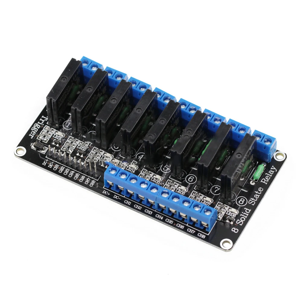 

1Pc Solid State Relay Modules 5V 8-channel High Performance Relay Module W/ Protection Function 106*56*25mm Electric Parts