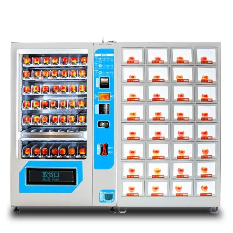 

Customized Color Locker Coin Operated Vending Machines Big Capacity Drinks And Snacks Vending Machine