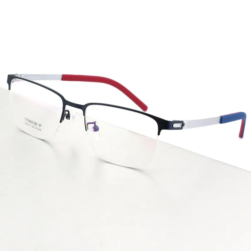

Big face glasses, men's sports non-slip, no face clip, glasses frame, business half frame glasses frame, big face glasses.