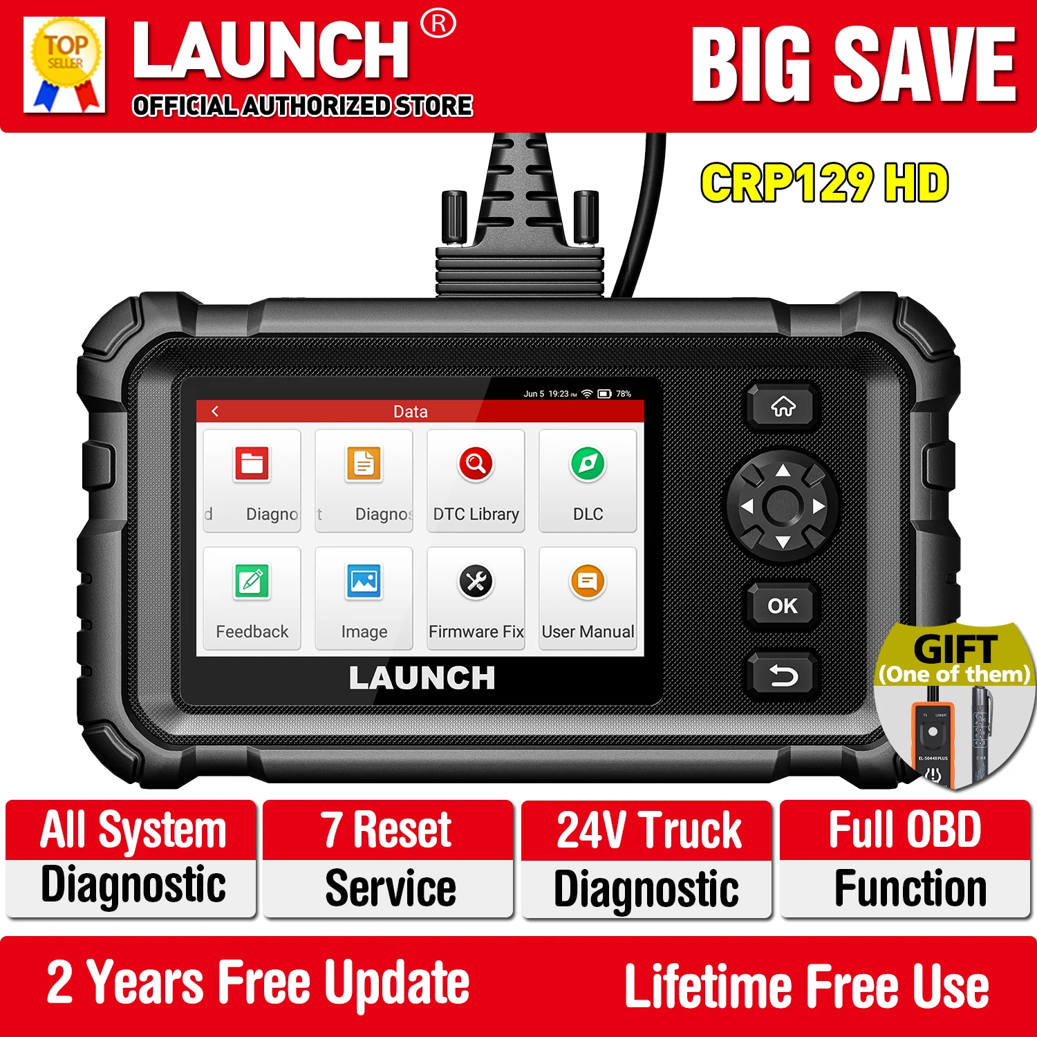 LAUNCH CRP129 HD Elite 24V: 20000400 Kodu ile Güçlü Tıbbi Araç Tanı Sistemi Deneyimi