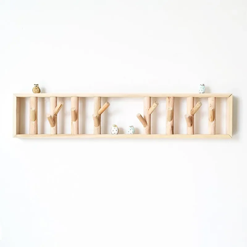 

Handmade wooden, hook, hanger, living room wall, creative door, hanger