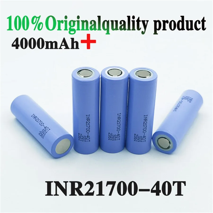 Original Battery 21700 4.0Ah INR21700-40T 4000mAh 30A 40T 3.7V High Discharge/large Capacity Lithium-ion Battery