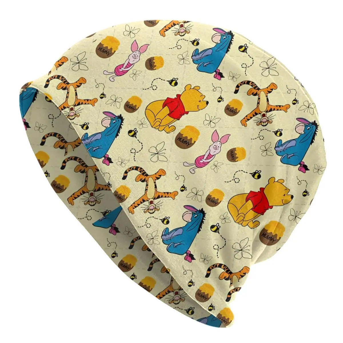 ويني ذا بوه الكرتون بونيه قبعة الخريف الشتاء في الهواء الطلق Skullies قبعة حريمي خنزير صغير تيجر Eeyore الربيع قبعات متعددة الوظائف