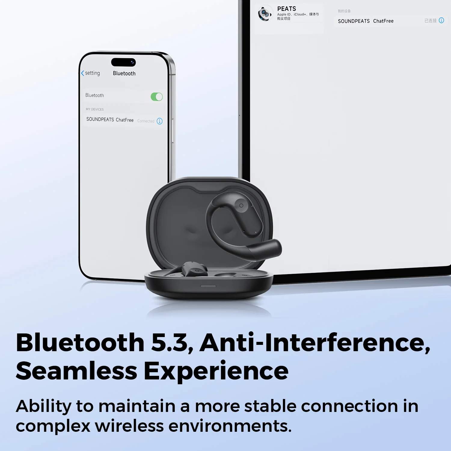 سماعات SoundPEATS ChatFree اللاسلكية بلوتوث 5.3 ميكروفون مزدوج ENC للحد من الضوضاء اتصال متعدد النقاط سماعات أذن OWS