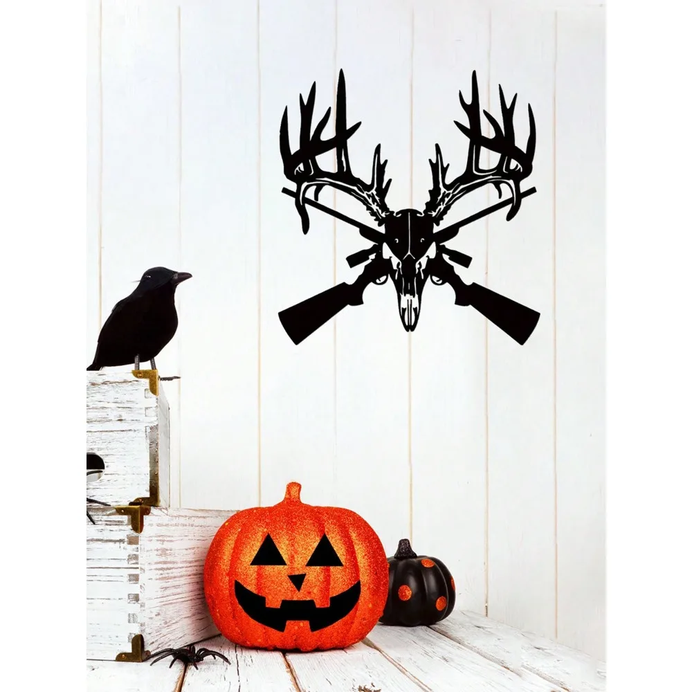 

Halloween Metal Deer Skull Wall Art, Hunting Lodge Pub Sign, Man Cave Garage Decor, Skull Head Hunter Gift