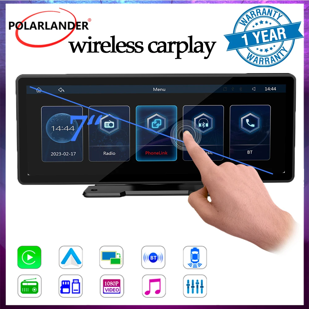 

Car Multimedia Player Stereo Receiver IPS Touch Screen Bluetooth Wireless Carplay Android Auto Portable Car MP5 Stereo 9 Inch