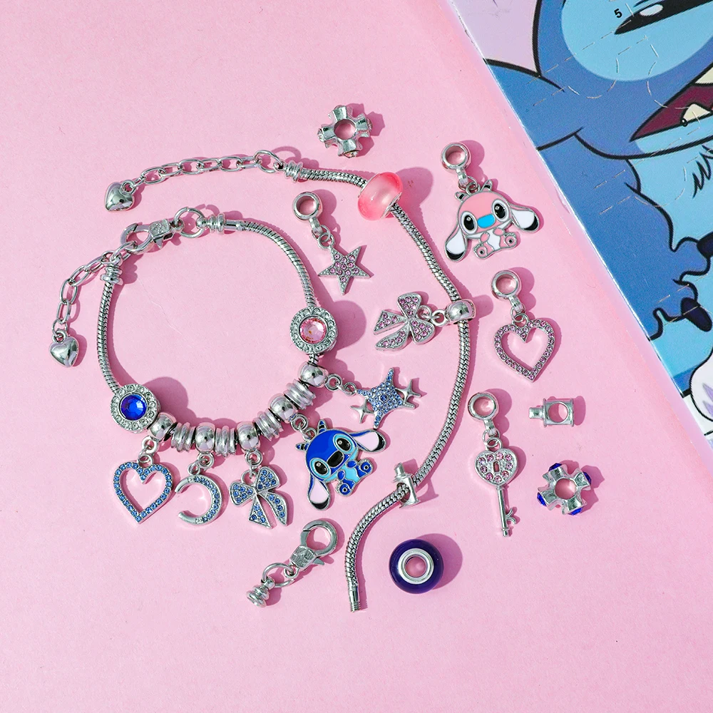 ディズニー リロ＆スティッチ DIY エナメルペンダント かわいいスティッチ カレンダー ブラインドボックス アクセサリー クリエイティブ ファッション おもちゃ 女の子へのギフト