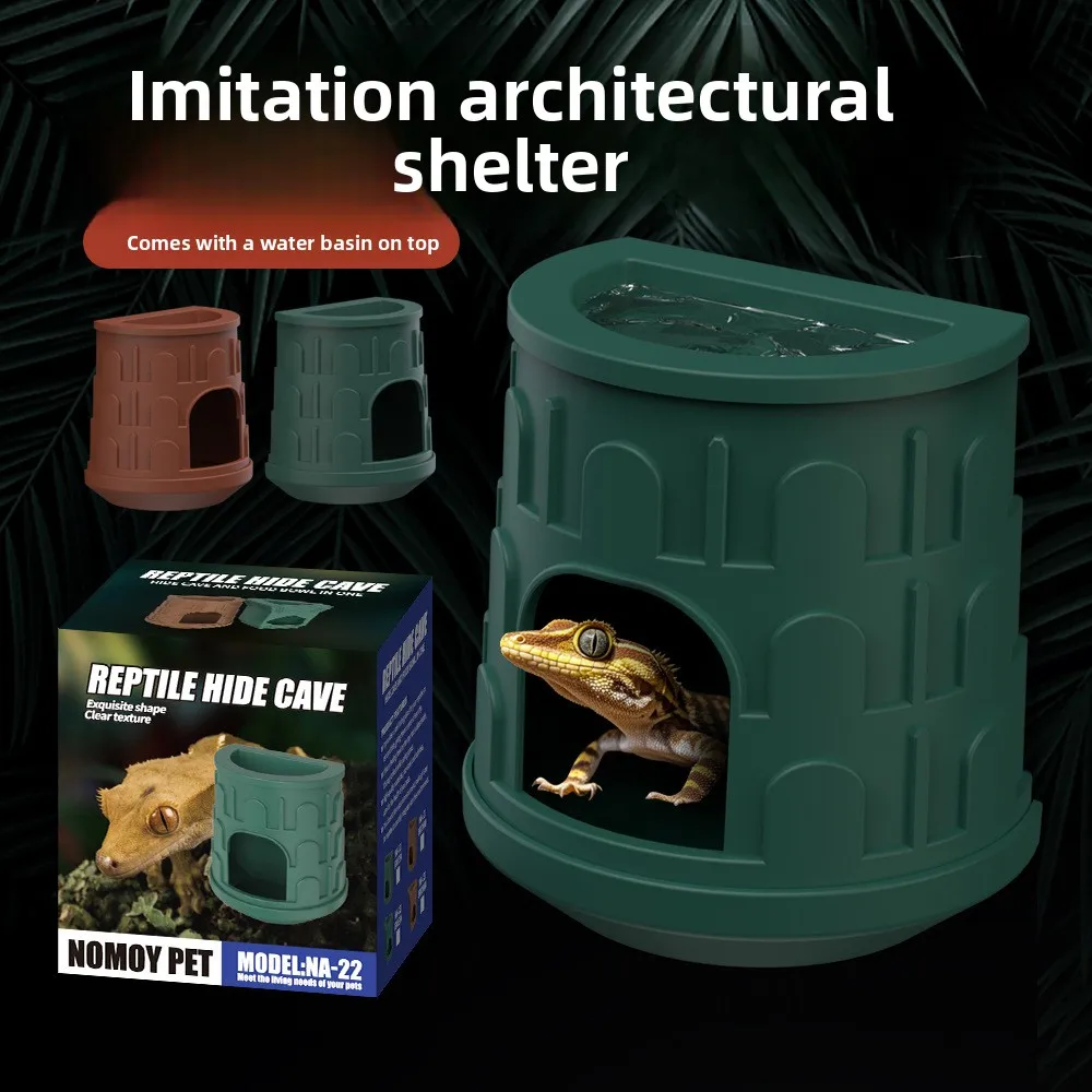 

NOMOY Architectural Column Reptile Hide-Greek Roman Style Pillar Cave To Snake,Lizard&Desert Pet Habitat,Terrarium Decor Hideout