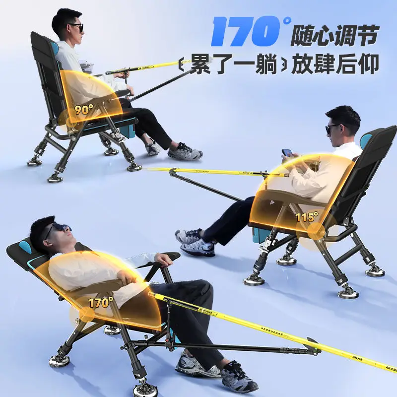 

2025 New Aluminum Alloy Folding Fishing Chair Portable Compact Design for Outdoor Fishing