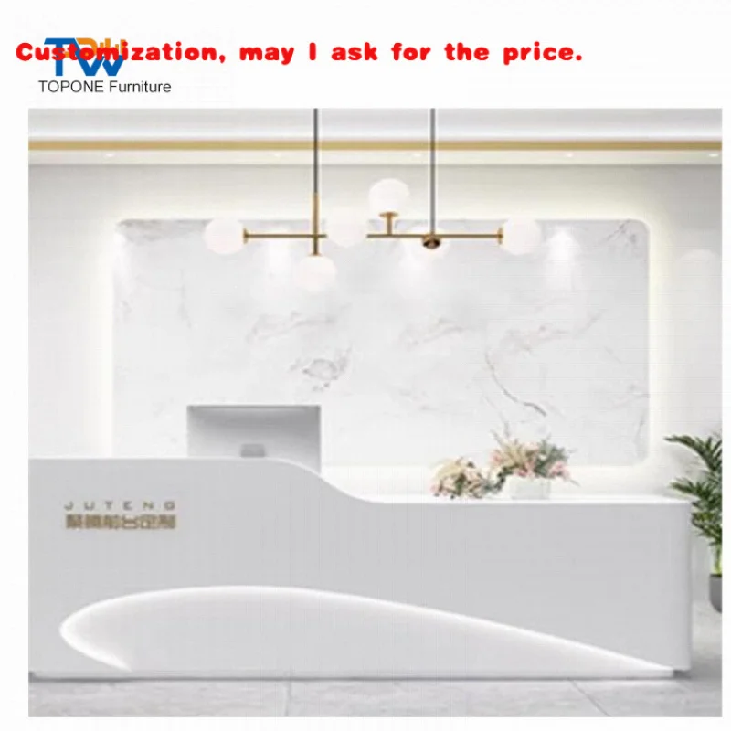 

custom.Modern Hotel Sales Department Hotel Company Front Desk Simple Reception Desk High-end Beauty Store Checkout Counters