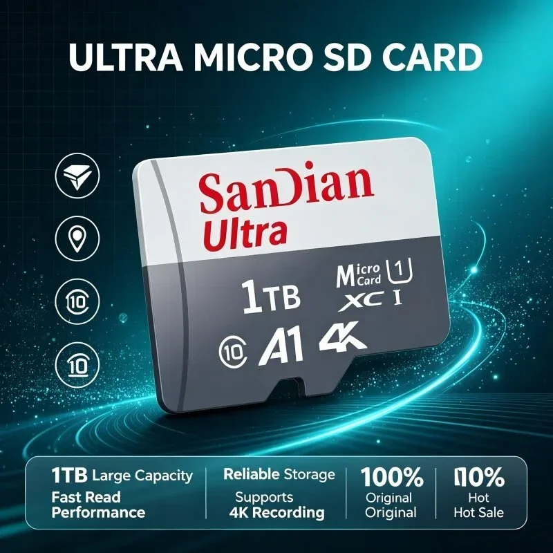 Durable Extra High Speed Fast Read Write Security Camera 128GB 256GB Micro TF SD Card Class 10 Reliable Pro Max Unit Plus System