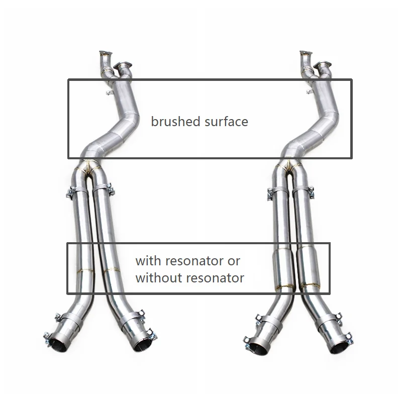 

Race High Quality Exhaust Pipes For BMW M3/M4 G80/G82/G83 S58 3.0T 2021-2024 4inch Single Midpipe With Resonator