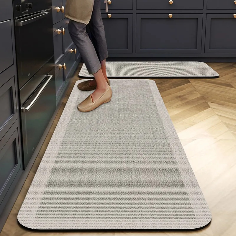 Kitchen Carpet Anti-slip Oil-proof Water-absorbing Foot Mat Wash-free Wipe Door Dirt-resistant Floor Mat Japanese Diatom Mud Rug