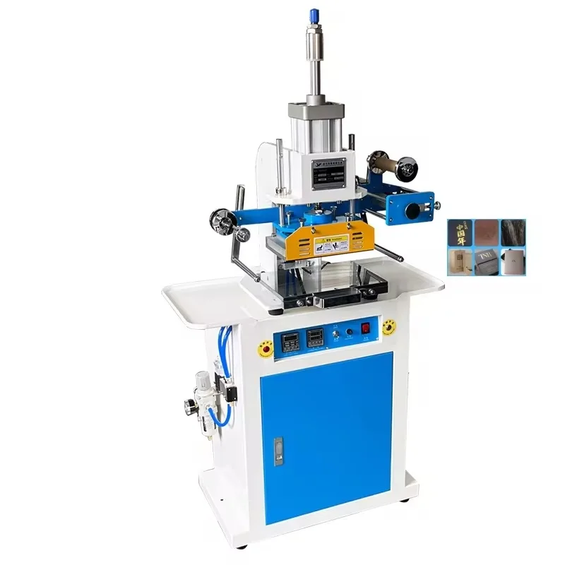 

Automatic Foil Printer Handbag Flat Door Panel Clothing Toy Embossing Machine Leather Bronzing Pressure Mark Machine