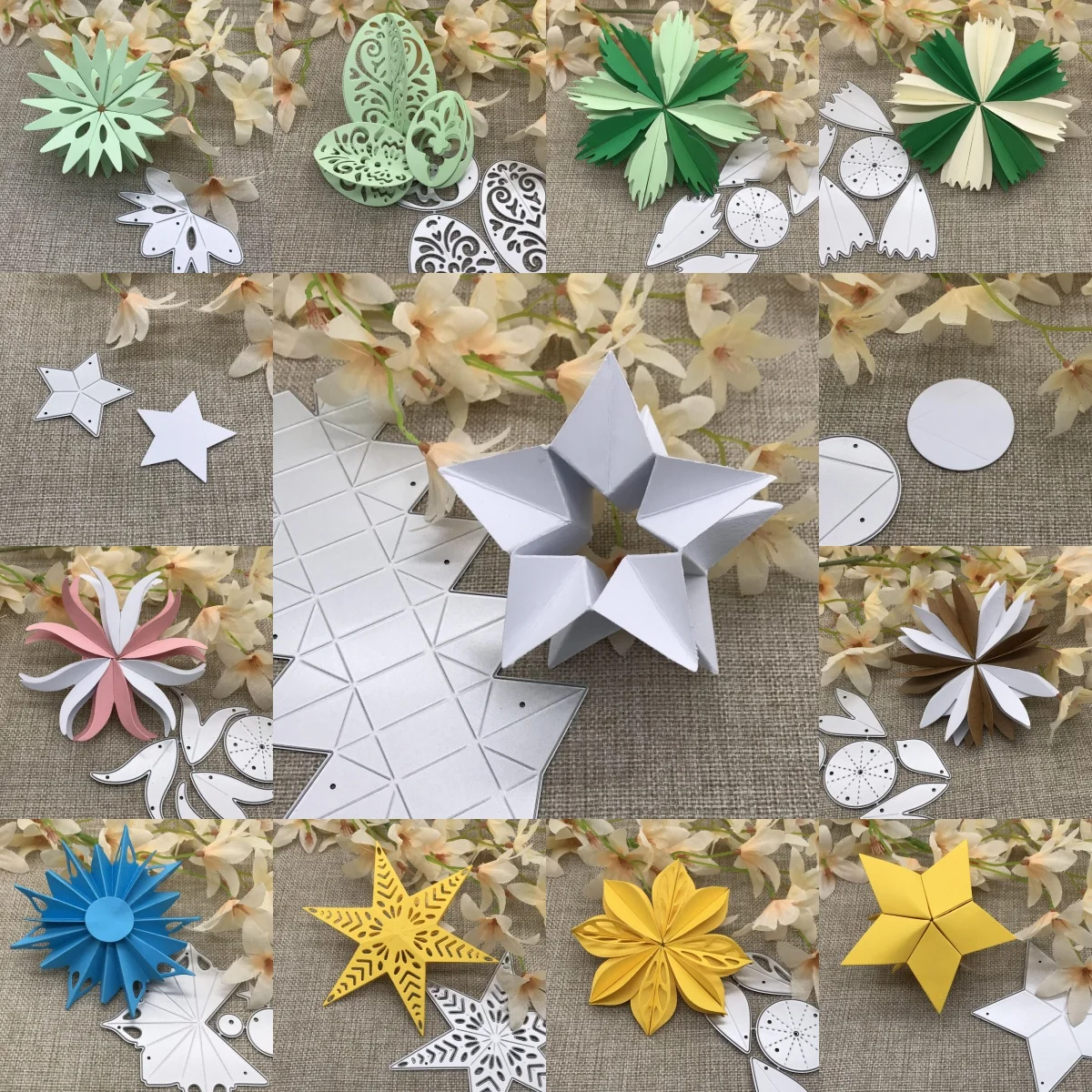 3D falten form serie Metall Schneiden Stirbt Schablonen Für DIY Scrapbooking Dekorative Präge Handwerk Stanzen Vorlage Form