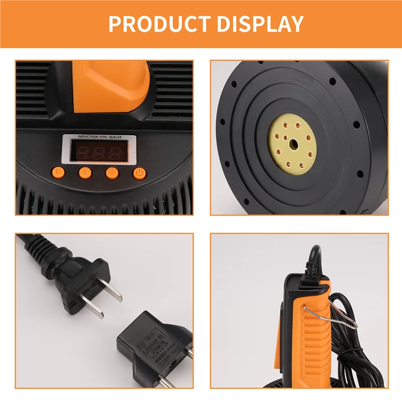 

ABKR-Hand Held Electromagnetic Induction Sealer Bottle Sealing Machine Aluminum Foil Plastic Capping Machine Sealer,EU Plug