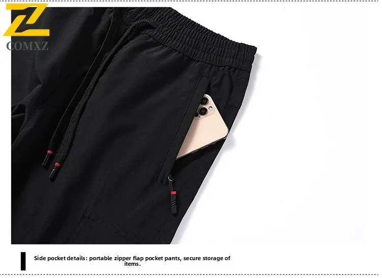 EiAO الرجال الربيع العمل السراويل المشي لمسافات طويلة في الهواء الطلق يندبروف مقاوم للماء متعدد جيب التخييم الصيد خفيفة الوزن دائم عادية 2025 #2