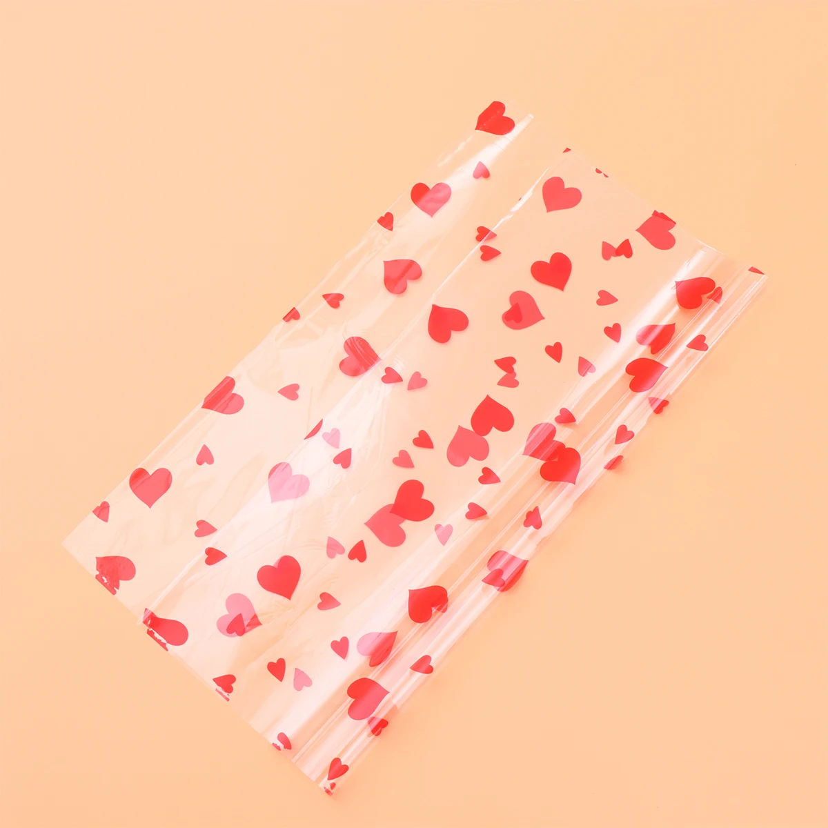 

50 Sheets Red Heart Pattern Wrapping Paper Ecofriendly Gift Wrap for Bouquet Birthday Wedding DIY Paper Craft Packaging Material