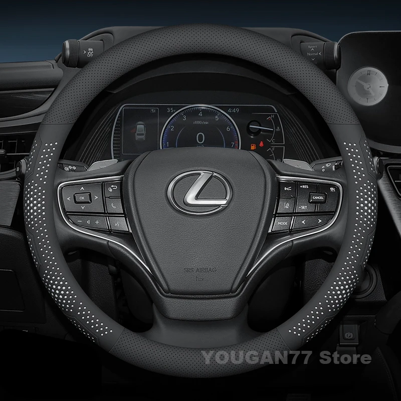 

Car Leather Steering Wheel Cover For Lexus RX350h RX500h RX450h+ NX250 NX350h NX450h+ ES250 ES300h ES350 Interior Accessories