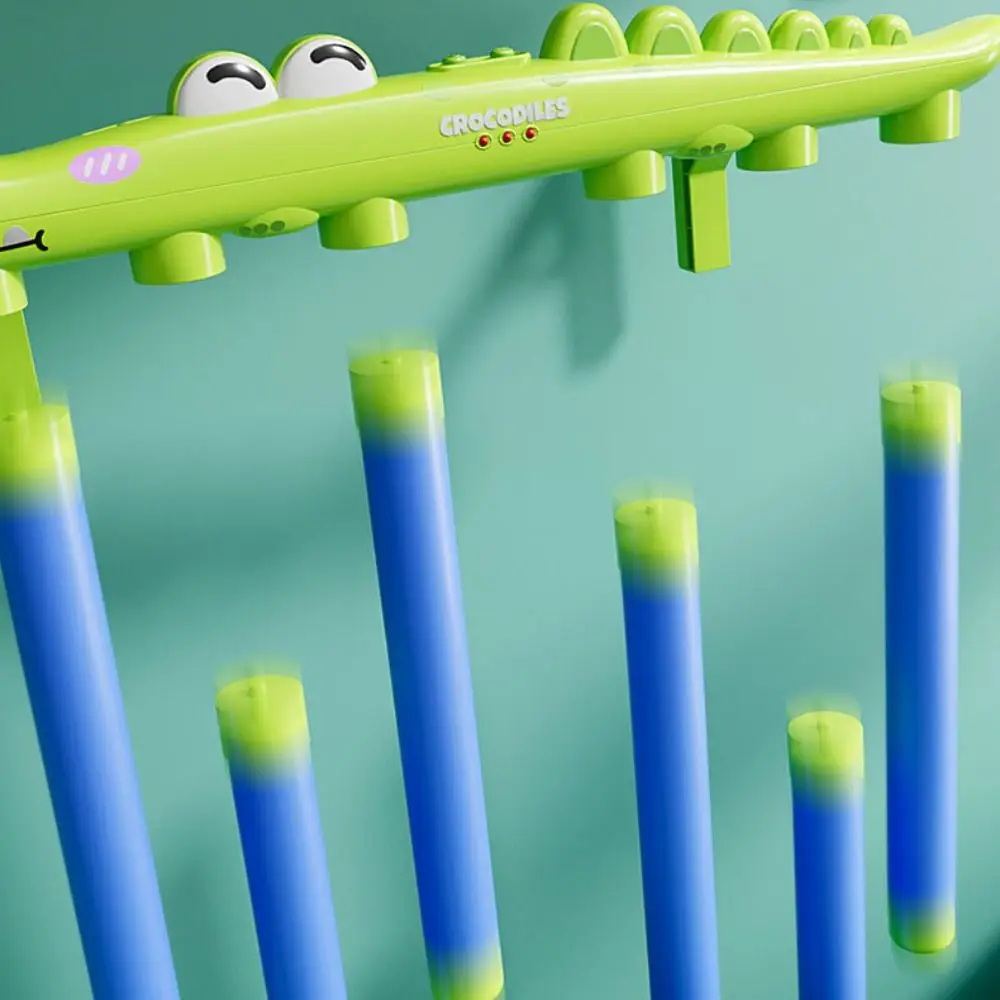 

Crocodile Challenge Falling Sticks Game Quick Reaction Exercise Prop Eye And Hand Grabbing Stick Adjustable Parent-Child