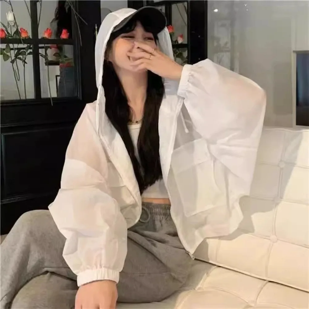 Simplicity Thin Sunscreen Clothing Anti UV Loose Summer Long Sleeved Jacket Waterproof Quick Dry Windbreaker Outdoor Sports
