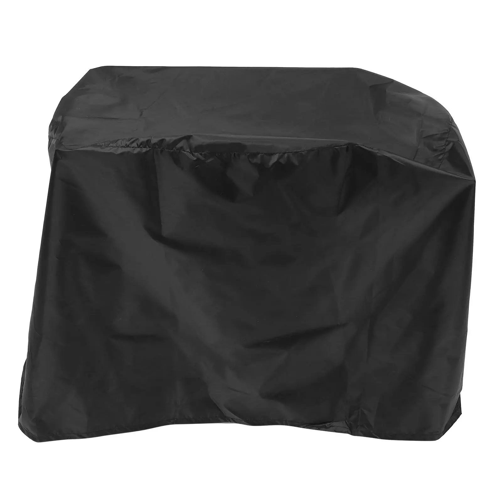 Round Bbq Cover 77Cm Diameter 58Cm Height Waterproof Polyester 190D for Most Gas Electric Barbecues Black Silver Dust Rain