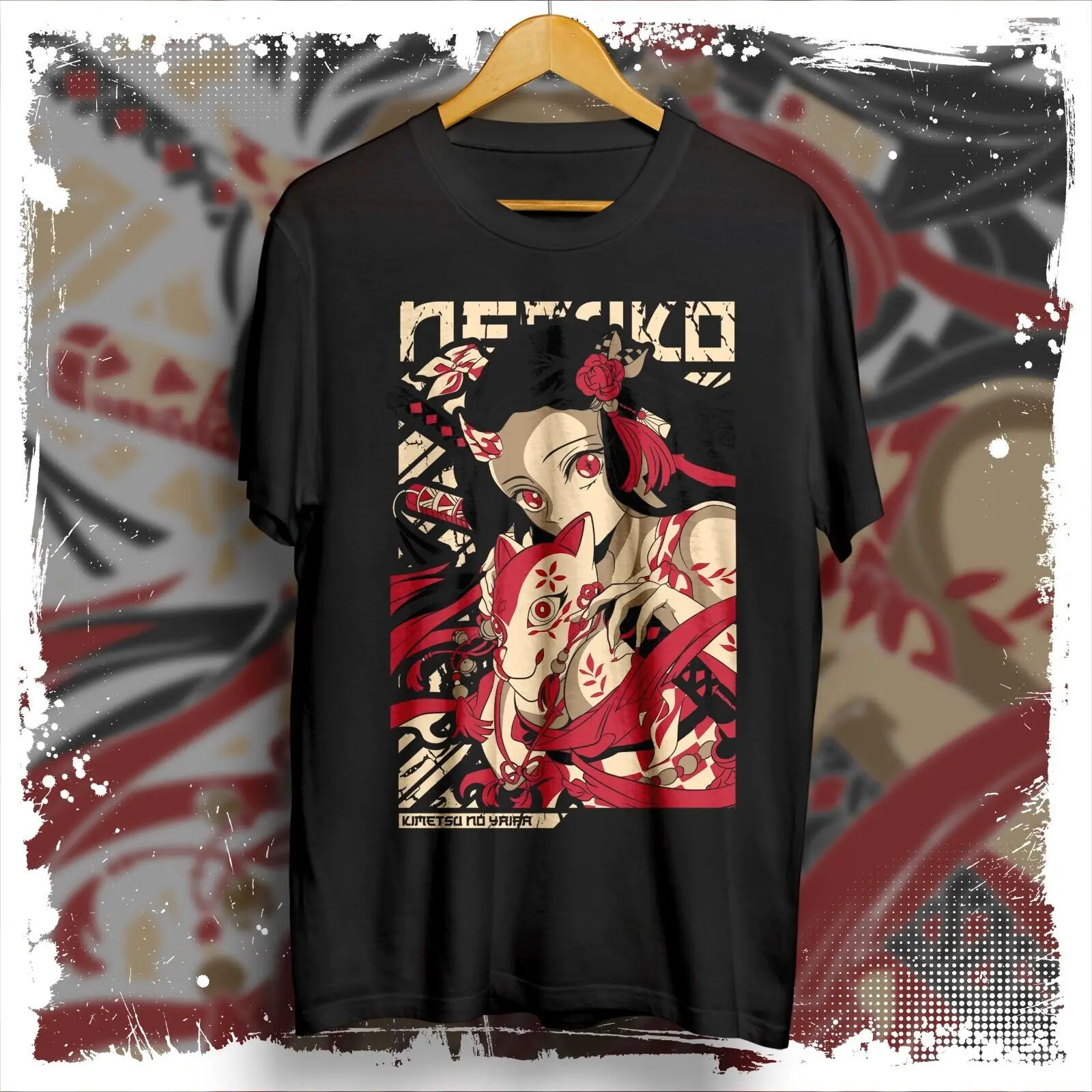 Nezuko Kamado anime graphic tees, Demon Slayer tshirt, anime shirt