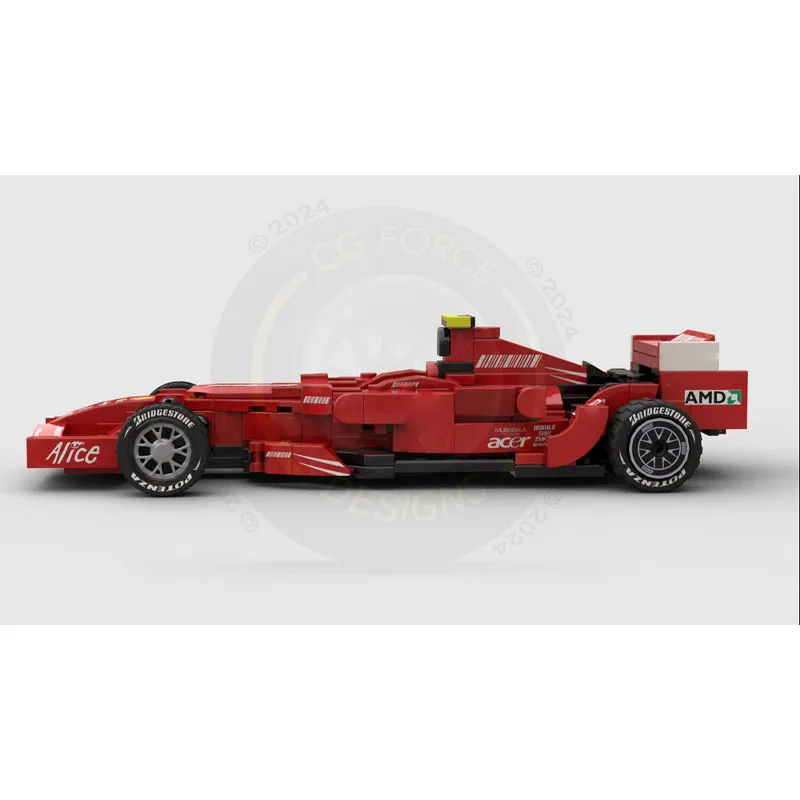 

MOC-80891 Новый классический гоночный автомобиль F2007 Formula, модель строительного блока, 277 шт., детский строительный блок на день рождения для мальчиков, игрушка в подарок