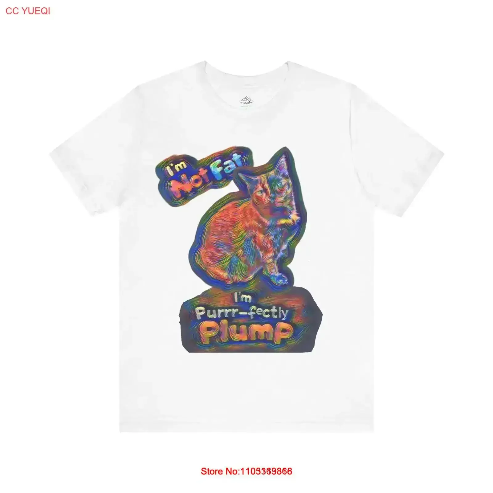 

Футболка «I'm Not Fat I'm Purrr fectly Plump», винтажная стираная домашняя одежда, растянутая, универсальная дизайнерская одежда, модная, удобная