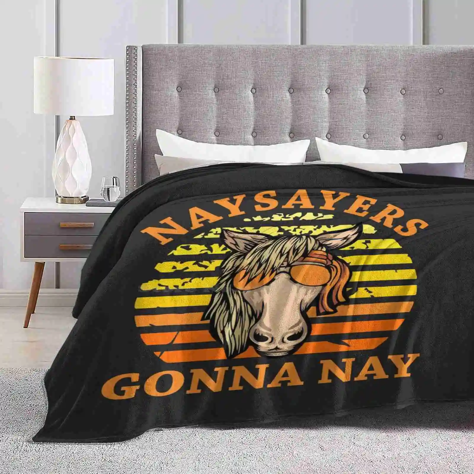 Naysayers Gonna Nay Equestrian Funny Gift For Girls Women Low Price New Print Novelty Fashion Soft Warm Blanket School Fan