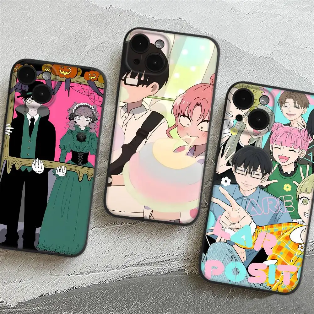 Anime You and I Are Polar O-Opposites Phone Case For Apple iPhone 17 16 Pro Max 15 Pro Max 14 13 12 11 Mini Wave Oil Back Short