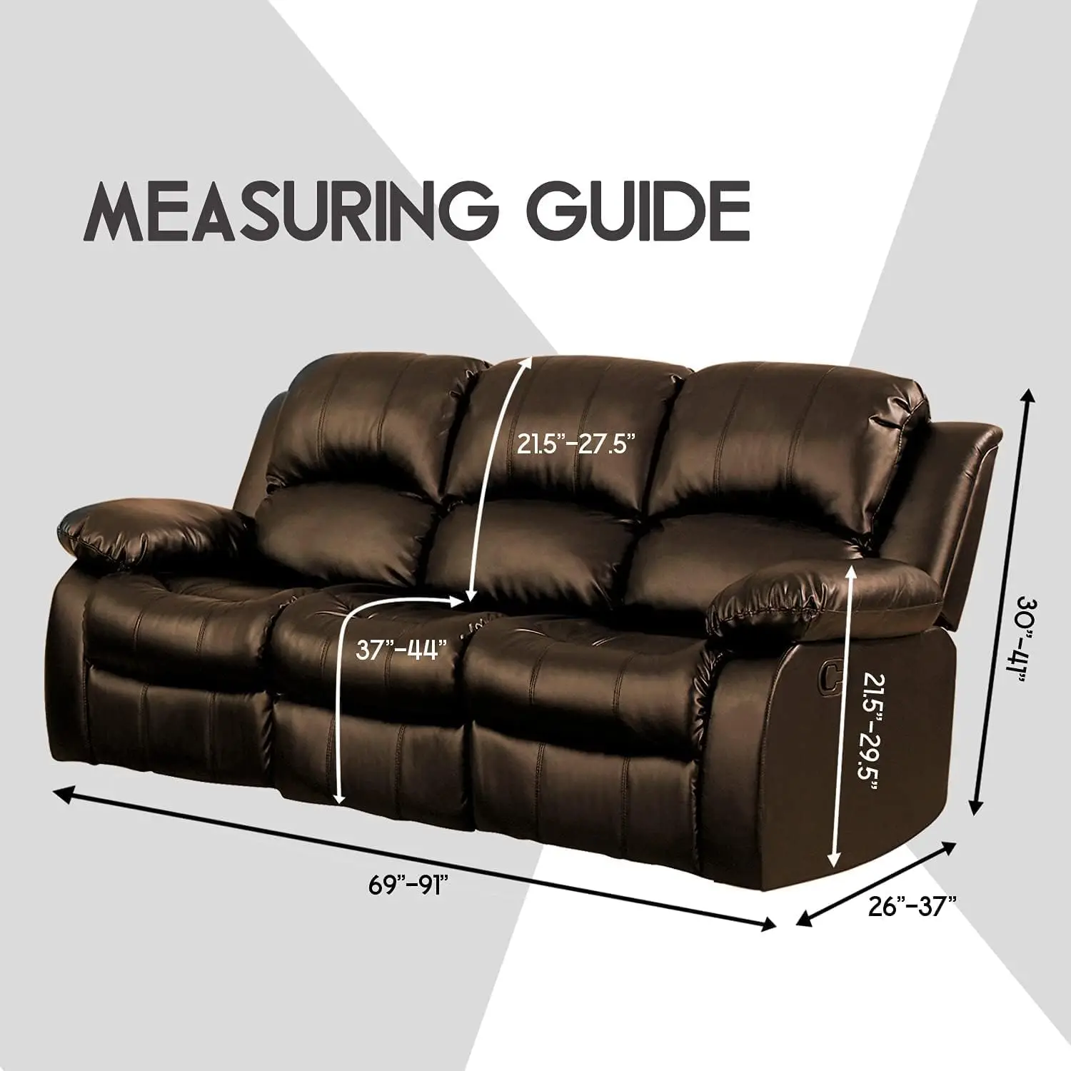 3-Seater Jacquard Recliner Sofa Cover 8-Pieces Stretch Soft Washable Recliner Couch Cover Slipcover