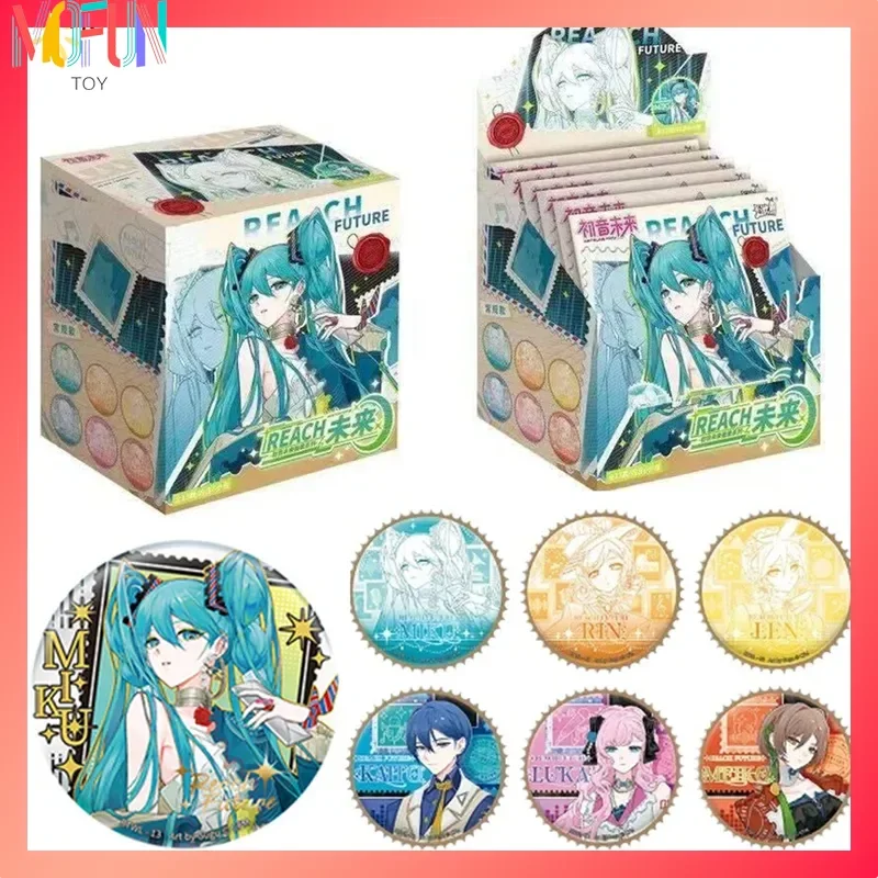 Kayou Original Hatsune Miku Piapro Personajes Serie de Insignias de Metal Caja Sorpresa Artículos Periféricos de Anime Juguetes Coleccionables Regalo para Niñas