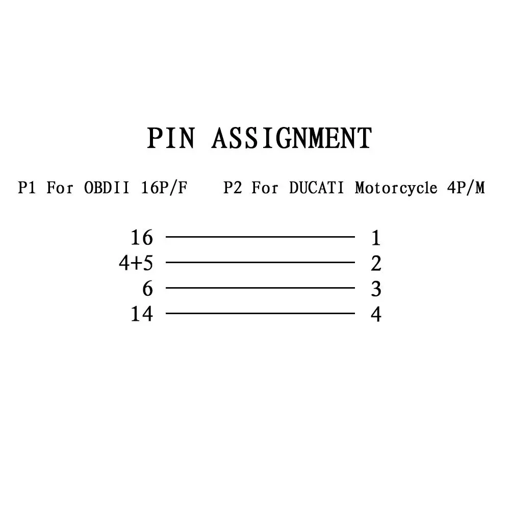 Adattatori OBD da 4 a 16 Pin cavo diagnostico per motociclette connettori di prolunga OBD2 per Ducati Monster Hypermotard