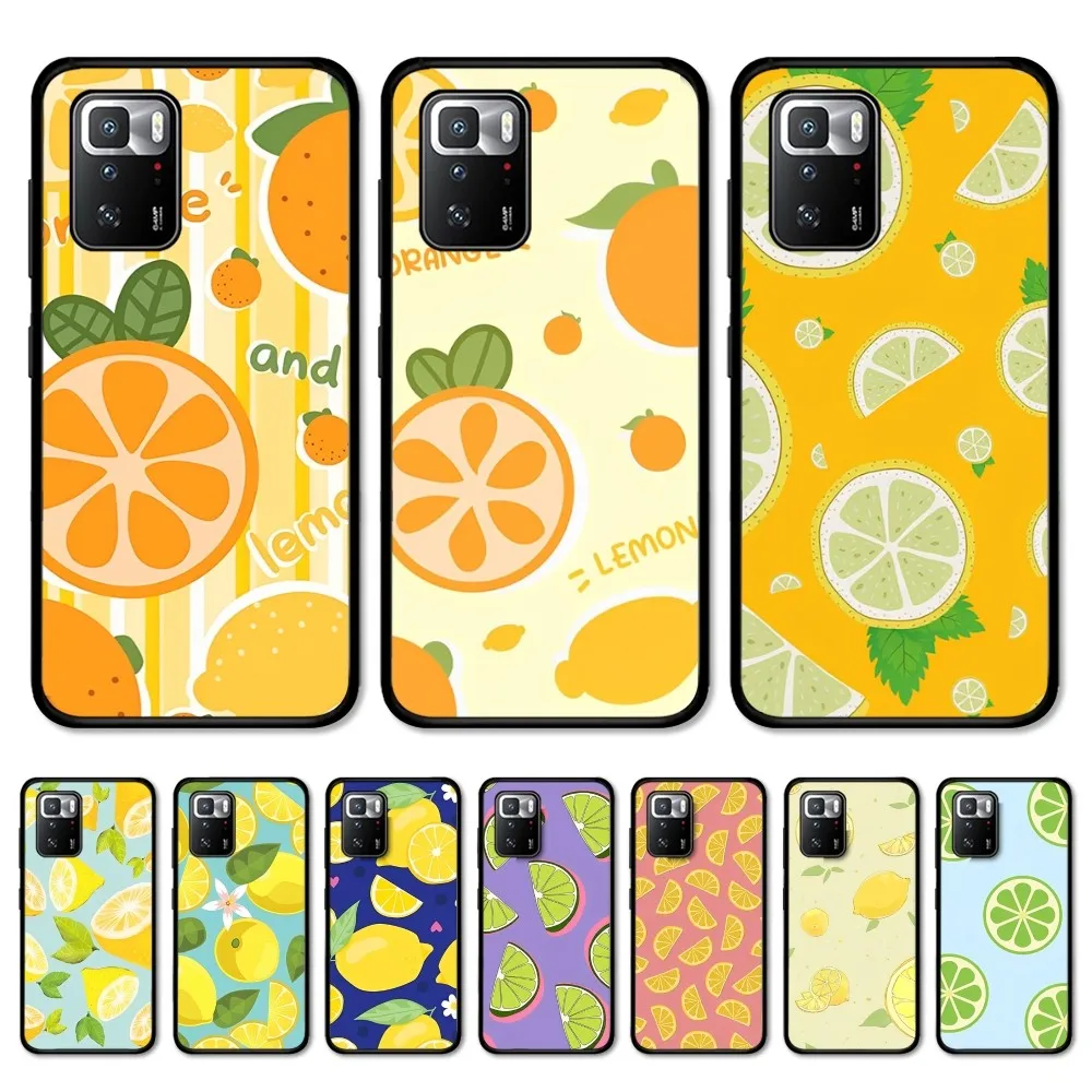 Fruit lemon Phone Case For Redmi Note 4 X 5 A 6 7 8 Pro T 9 Pro 9S 10 Pro 11 Pro 11S 11Epro PocoM3pro