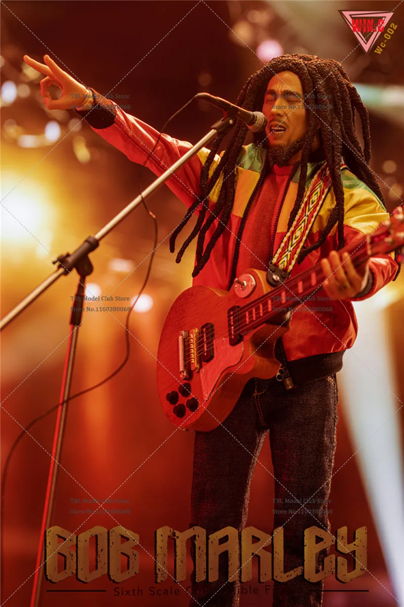 متوفر في المخزون الأصلي Win.c studio WC002 1/6 مقياس بوب مارلي ممتاز للفنان المغني مجموعة كاملة نموذج 12 بوصة شخصية جندية ذكر #3