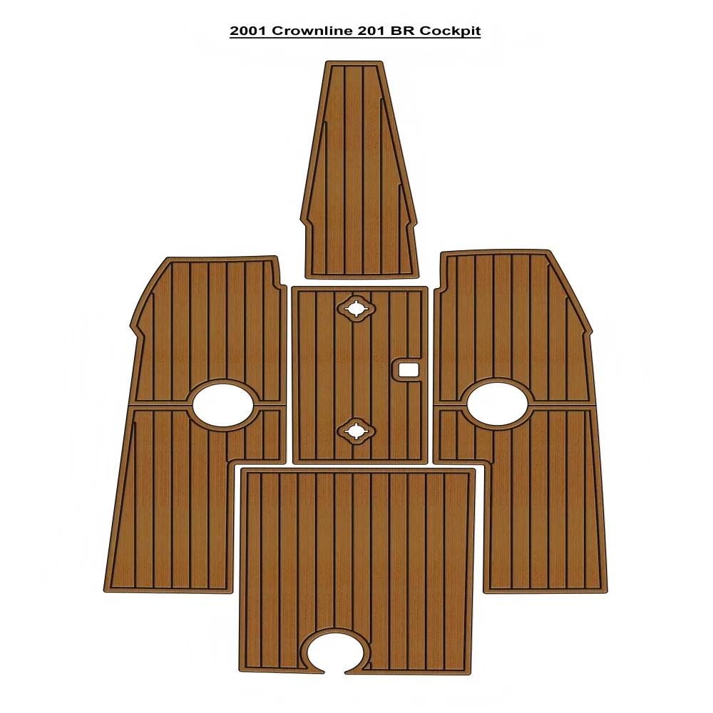 

2001 Crownline 201 BR Cockpit Pad Boat EVA Teak Deck Floor Mat SeaDek MarineMat Style Self Adhesive