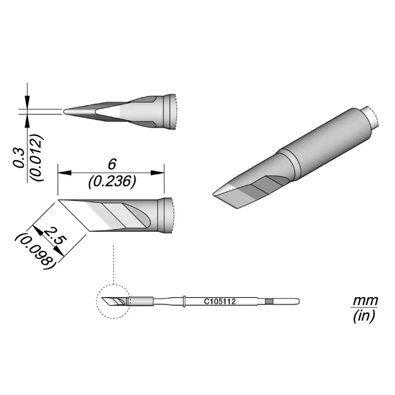 Original JBC C105 NANO Soldering Iron Tip C105-107 C105-112 C105-213 C105-214 For Genuine JBC NASE-2C Soldering Station