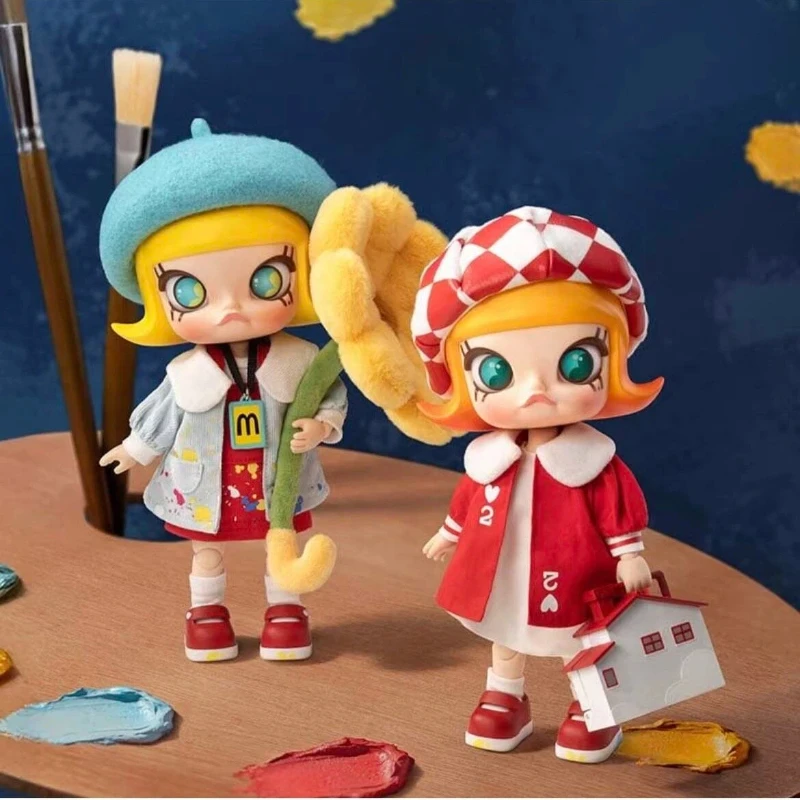 

Genuine Pop Mart Molly 20th Anniversary 1/8 Action Figures Series Blind Box Collection Collectible Art Toy Mystery Box As Gifts