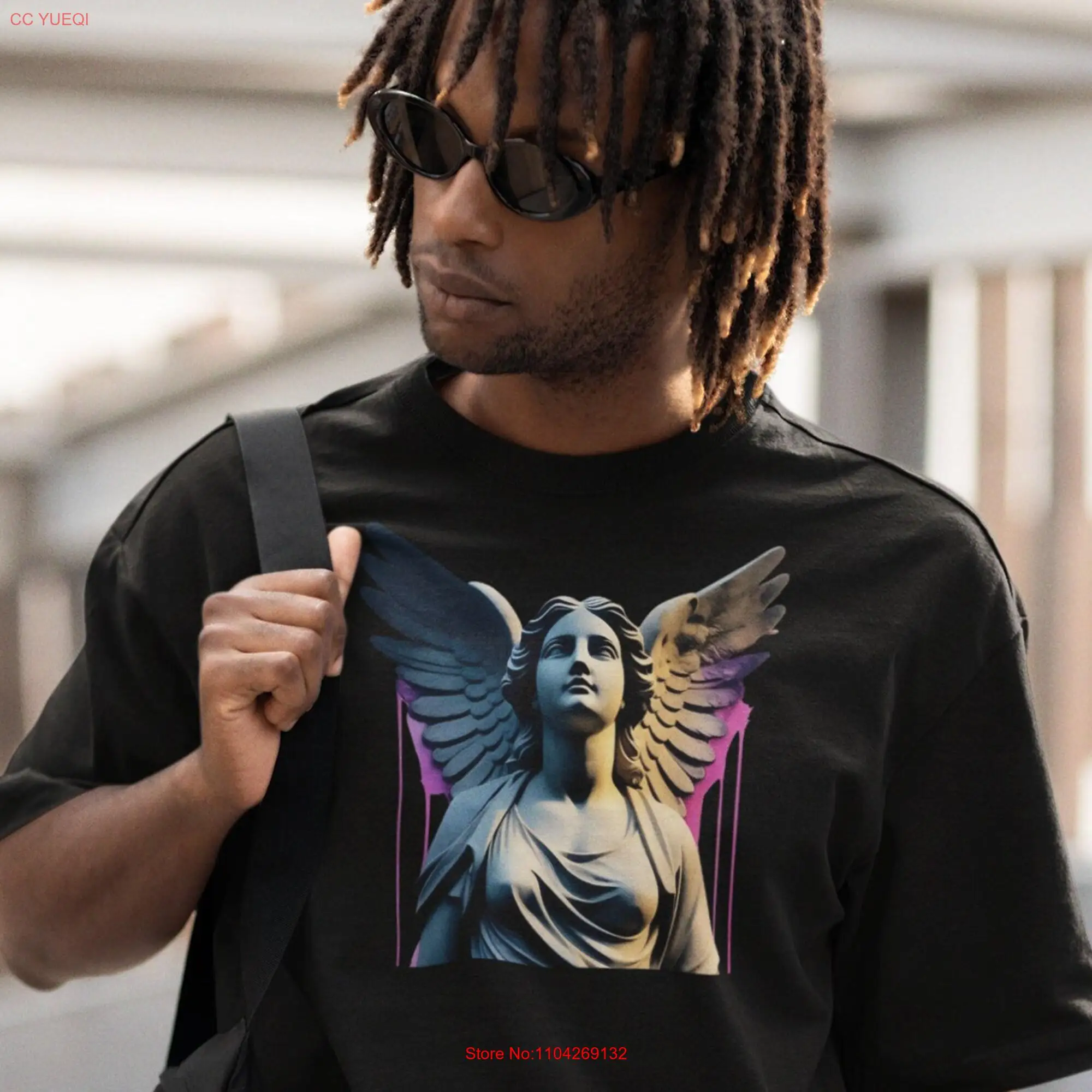 Angel Grafitti Spray Paint T shirt long or short sleeves