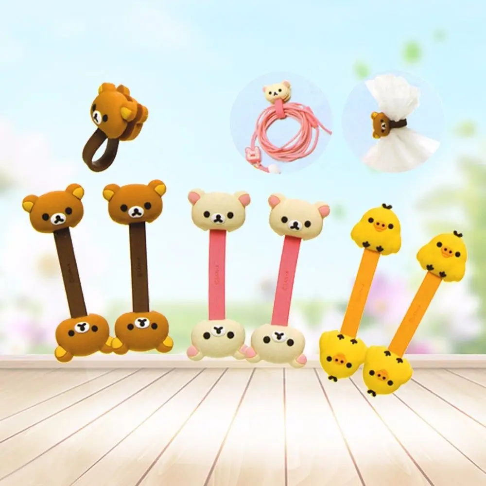 ที่เก็บสายเคเบิล 1 ชิ้น สำหรับ iPhone 5 5s สำหรับ Samsung Galaxy S4 S5 ที่จัดระเบียบสายหูฟัง ลายการ์ตูนน่ารัก