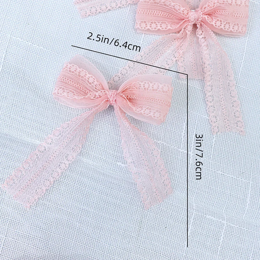 5/6Pcs Pink Lace Hairpins Girl Princess Bowknot Hair Clips For Girl Kids Barrettes Korean Hairgrips Headwear Hair Accessories